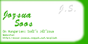 jozsua soos business card